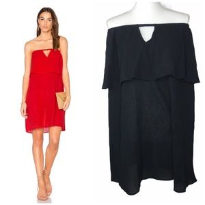 NWT Bobi Gauze Strapless Mini Black Dress